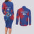 Custom Cape Verde Football Couples Matching Long Sleeve Bodycon Dress and Long Sleeve Button Shirt One Team One Victory - Wonder Print Shop