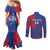 Custom Cape Verde Football Couples Matching Mermaid Dress and Long Sleeve Button Shirt One Team One Victory - Wonder Print Shop