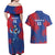 Custom Cape Verde Football Couples Matching Off Shoulder Maxi Dress and Hawaiian Shirt One Team One Victory - Wonder Print Shop