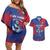 Custom Cape Verde Football Couples Matching Off Shoulder Short Dress and Hawaiian Shirt One Team One Victory - Wonder Print Shop