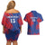 Custom Cape Verde Football Couples Matching Off Shoulder Short Dress and Hawaiian Shirt One Team One Victory - Wonder Print Shop