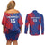 Custom Cape Verde Football Couples Matching Off Shoulder Short Dress and Long Sleeve Button Shirt One Team One Victory - Wonder Print Shop