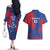 Custom Cape Verde Football Couples Matching Off The Shoulder Long Sleeve Dress and Hawaiian Shirt One Team One Victory - Wonder Print Shop