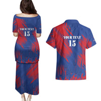 Custom Cape Verde Football Couples Matching Puletasi and Hawaiian Shirt One Team One Victory - Wonder Print Shop