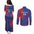 Custom Cape Verde Football Couples Matching Puletasi and Long Sleeve Button Shirt One Team One Victory - Wonder Print Shop