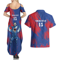 Custom Cape Verde Football Couples Matching Summer Maxi Dress and Hawaiian Shirt One Team One Victory - Wonder Print Shop
