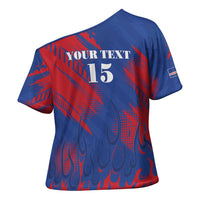 Custom Cape Verde Football Cross Shoulder Shirt One Team One Victory - Wonder Print Shop