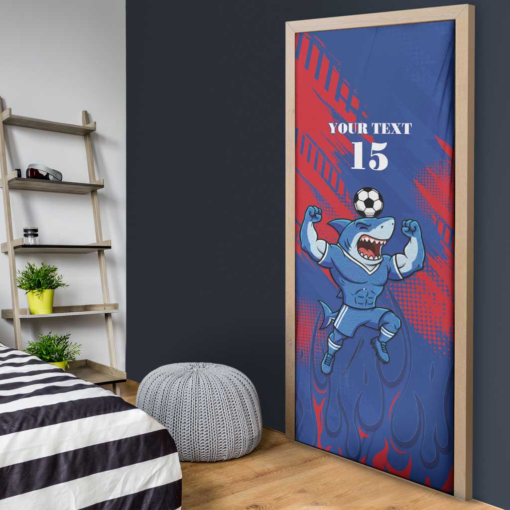Custom Cape Verde Football Door Cover One Team One Victory - Wonder Print Shop