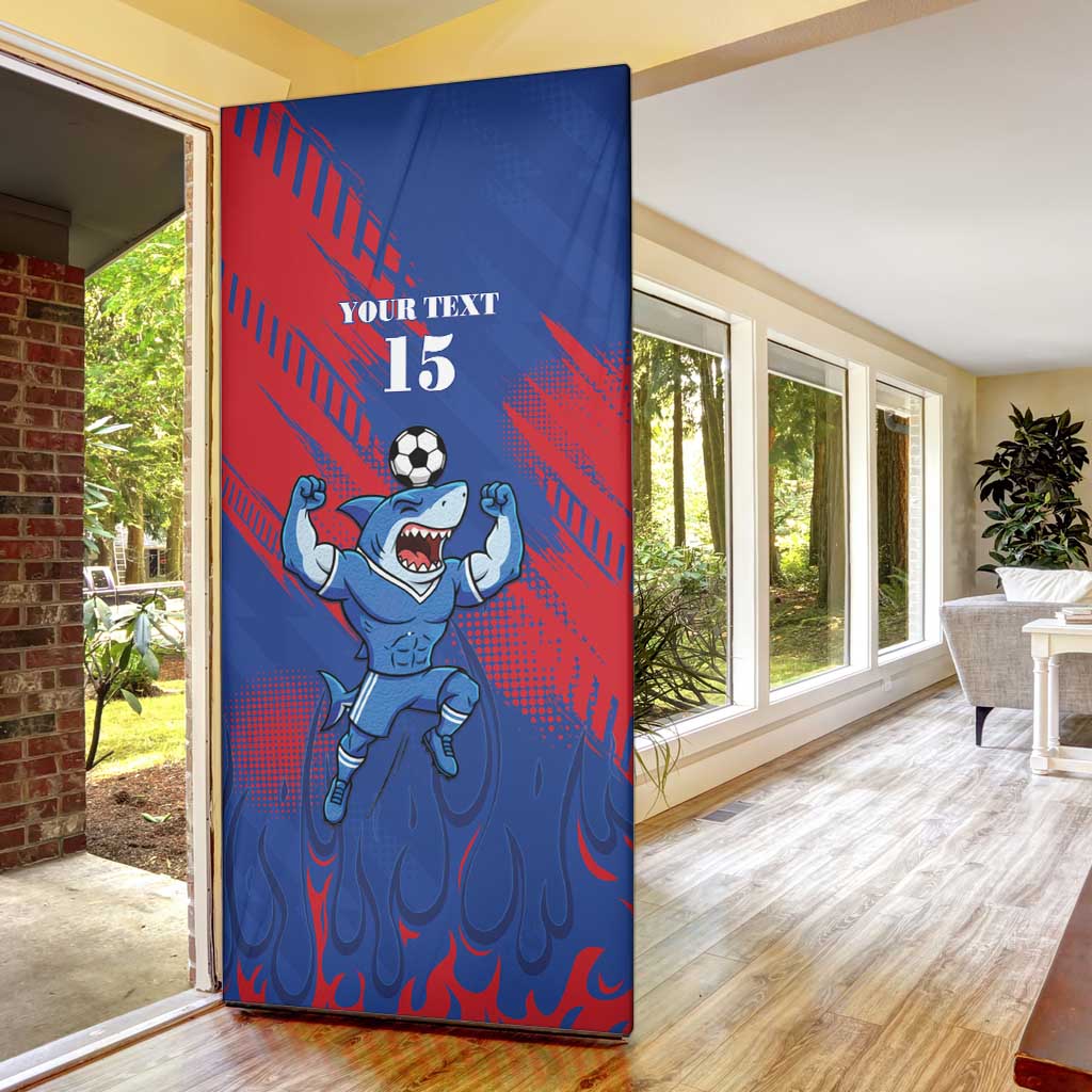 Custom Cape Verde Football Door Cover One Team One Victory - Wonder Print Shop