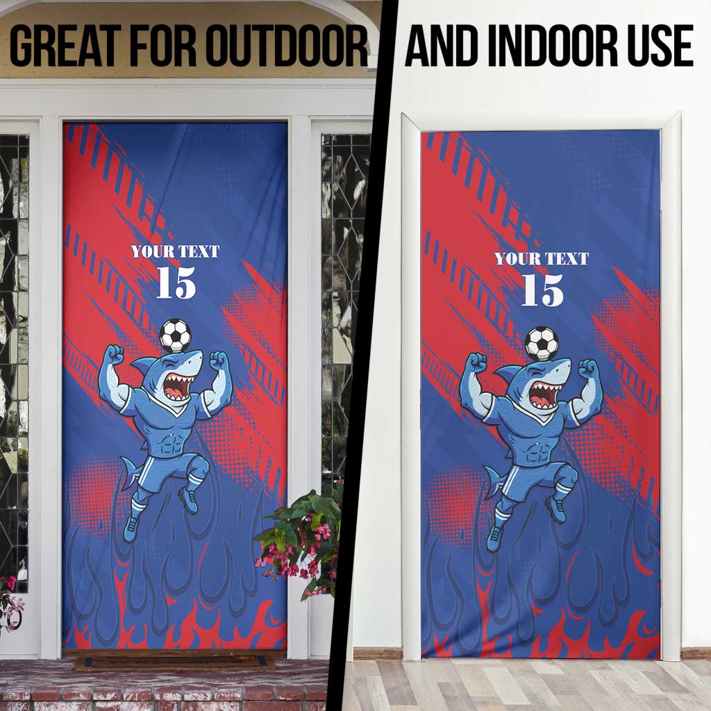 Custom Cape Verde Football Door Cover One Team One Victory - Wonder Print Shop
