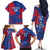 Custom Cape Verde Football Family Matching Off The Shoulder Long Sleeve Dress and Hawaiian Shirt One Team One Victory - Wonder Print Shop