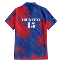 Custom Cape Verde Football Family Matching Off The Shoulder Long Sleeve Dress and Hawaiian Shirt One Team One Victory - Wonder Print Shop