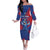 Custom Cape Verde Football Family Matching Off The Shoulder Long Sleeve Dress and Hawaiian Shirt One Team One Victory - Wonder Print Shop