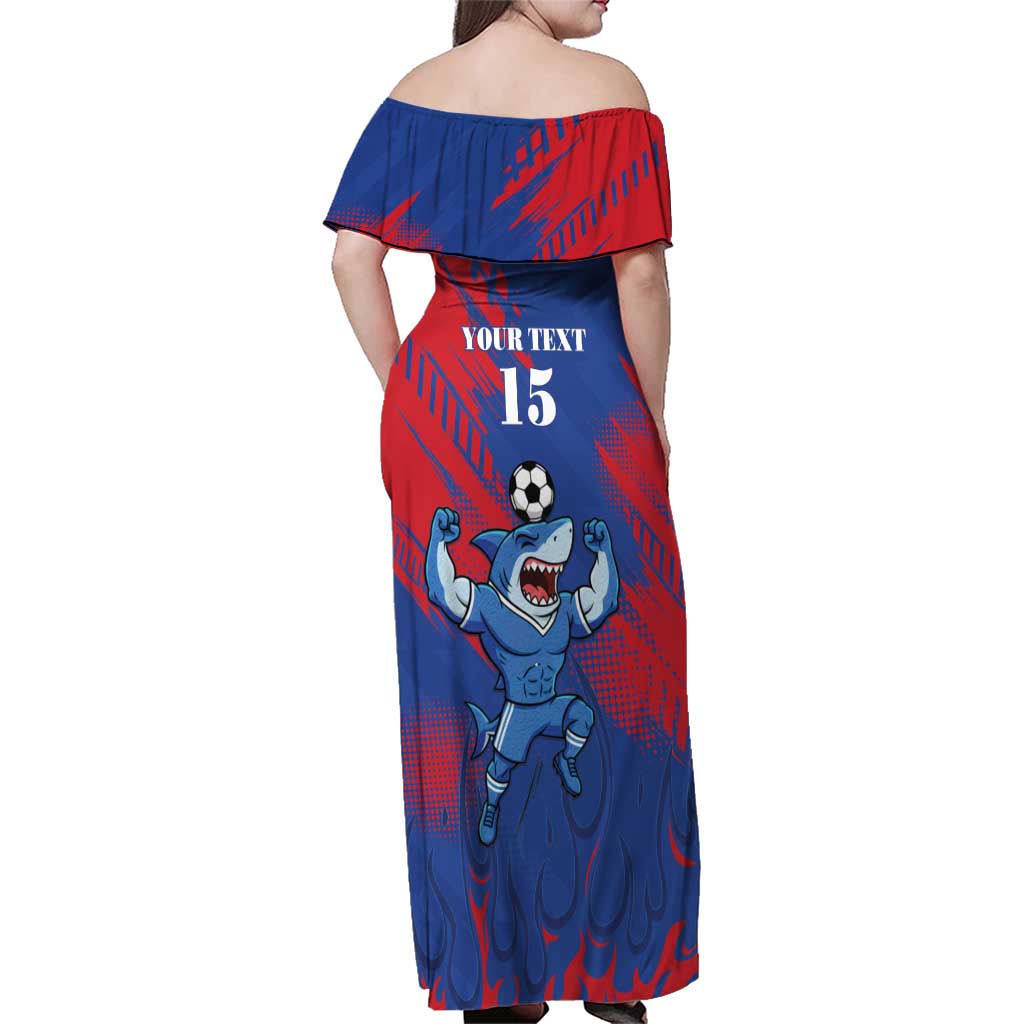 Custom Cape Verde Football Family Matching Off Shoulder Maxi Dress and Hawaiian Shirt One Team One Victory - Wonder Print Shop