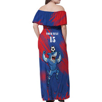 Custom Cape Verde Football Family Matching Off Shoulder Maxi Dress and Hawaiian Shirt One Team One Victory - Wonder Print Shop