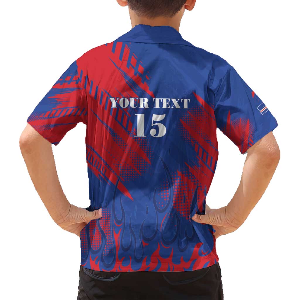 Custom Cape Verde Football Family Matching Off Shoulder Short Dress and Hawaiian Shirt One Team One Victory - Wonder Print Shop
