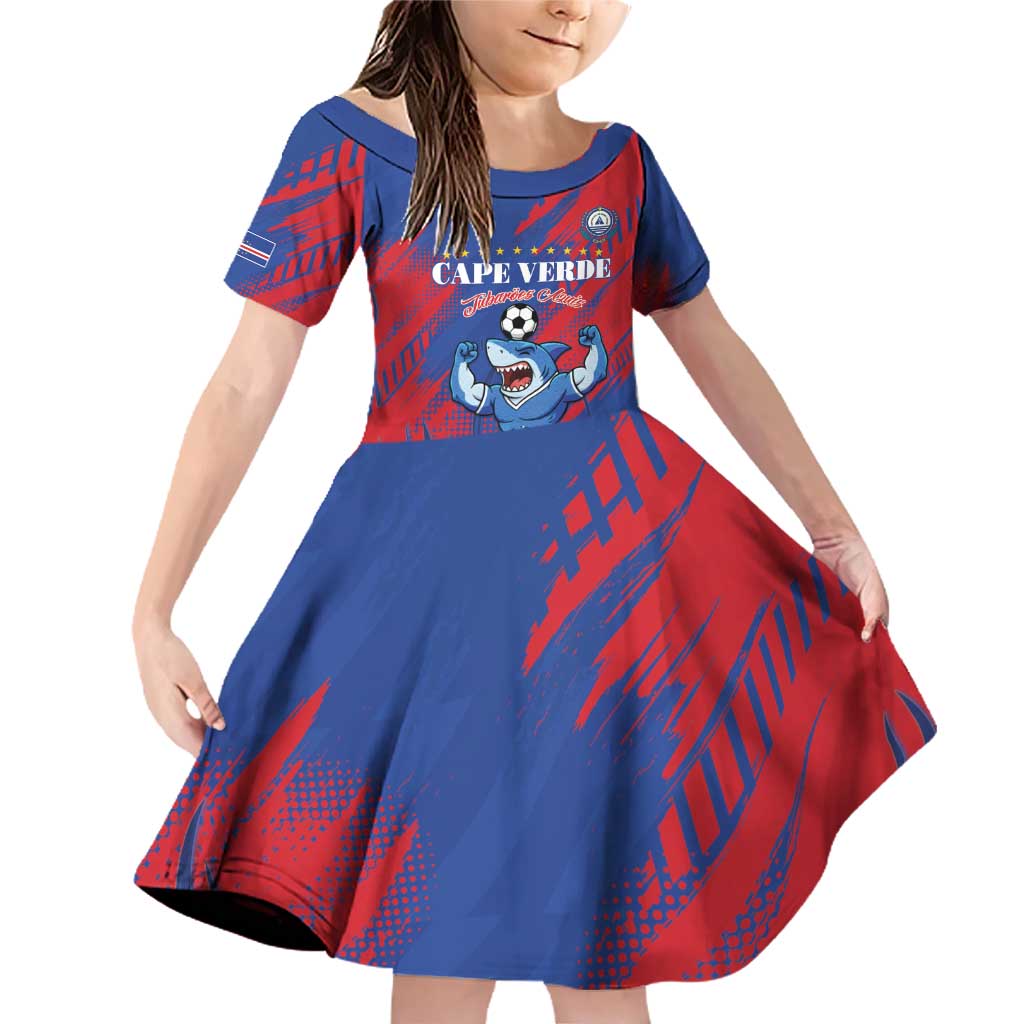 Custom Cape Verde Football Family Matching Off Shoulder Short Dress and Hawaiian Shirt One Team One Victory - Wonder Print Shop
