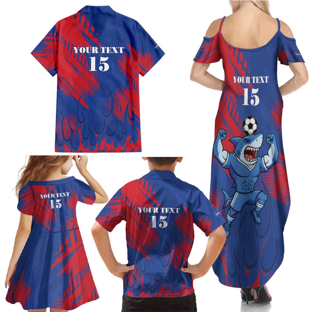 Custom Cape Verde Football Family Matching Summer Maxi Dress and Hawaiian Shirt One Team One Victory - Wonder Print Shop