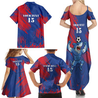Custom Cape Verde Football Family Matching Summer Maxi Dress and Hawaiian Shirt One Team One Victory - Wonder Print Shop