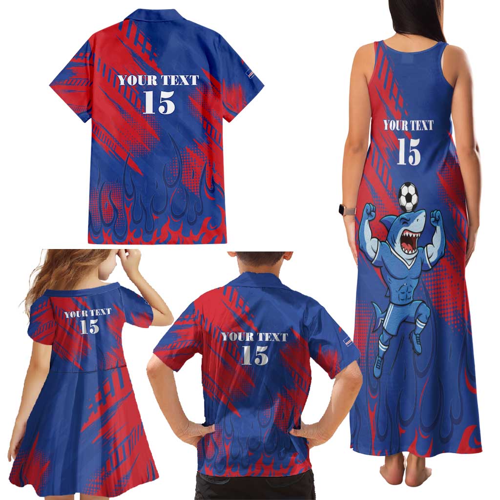 Custom Cape Verde Football Family Matching Tank Maxi Dress and Hawaiian Shirt One Team One Victory - Wonder Print Shop
