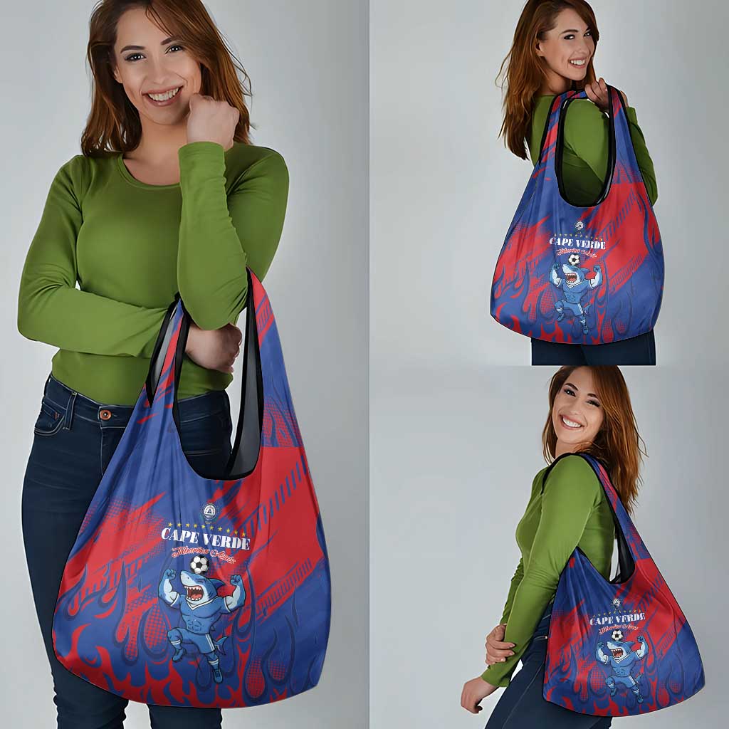 Cape Verde Football Grocery Bag One Team One Victory - Wonder Print Shop