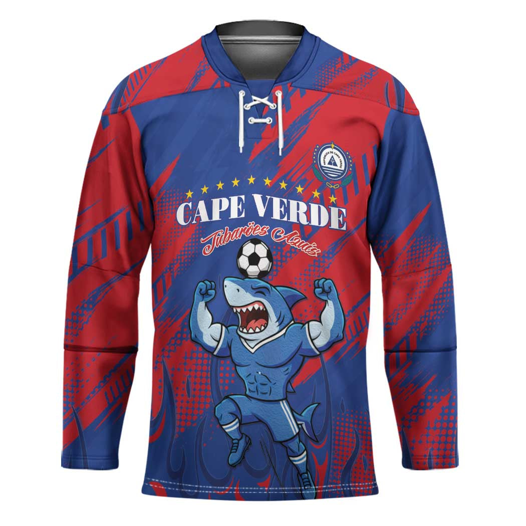 Custom Cape Verde Football Hockey Jersey One Team One Victory - Wonder Print Shop