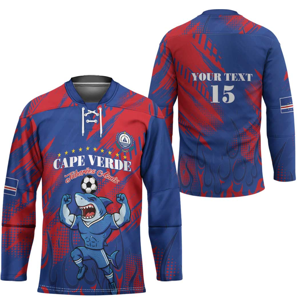 Custom Cape Verde Football Hockey Jersey One Team One Victory - Wonder Print Shop