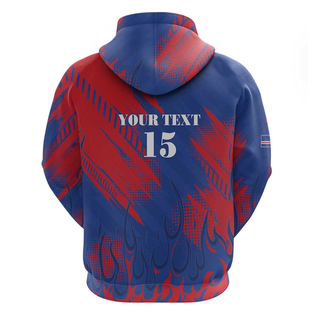Custom Cape Verde Football Hoodie One Team One Victory - Wonder Print Shop