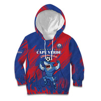 Custom Cape Verde Football Kid Hoodie One Team One Victory - Wonder Print Shop