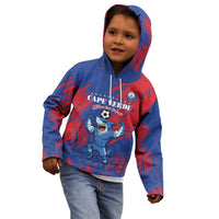 Custom Cape Verde Football Kid Hoodie One Team One Victory - Wonder Print Shop