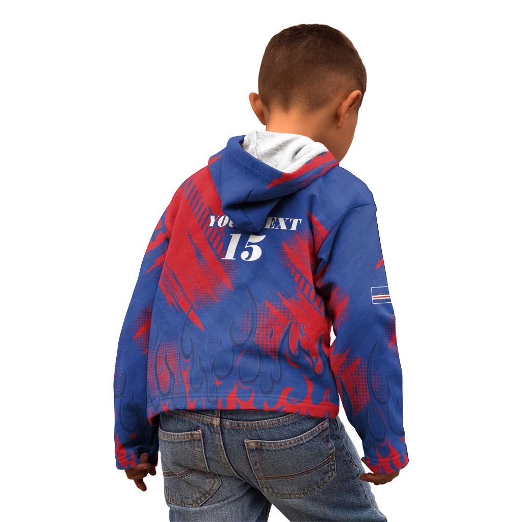 Custom Cape Verde Football Kid Hoodie One Team One Victory - Wonder Print Shop