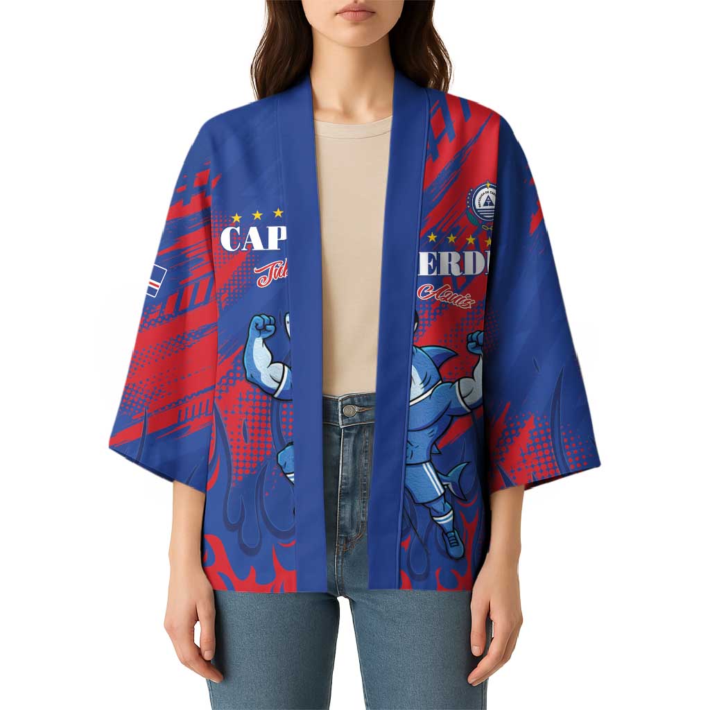 Custom Cape Verde Football Kimono One Team One Victory - Wonder Print Shop