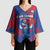 Custom Cape Verde Football Kimono Sleeve Blouse One Team One Victory - Wonder Print Shop