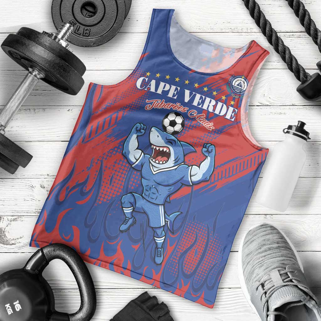 Custom Cape Verde Football Men Tank Top One Team One Victory - Wonder Print Shop