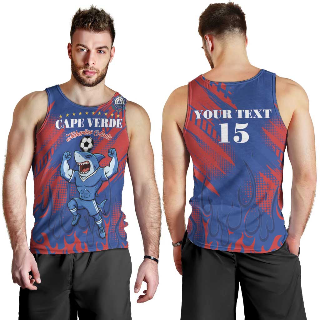 Custom Cape Verde Football Men Tank Top One Team One Victory - Wonder Print Shop