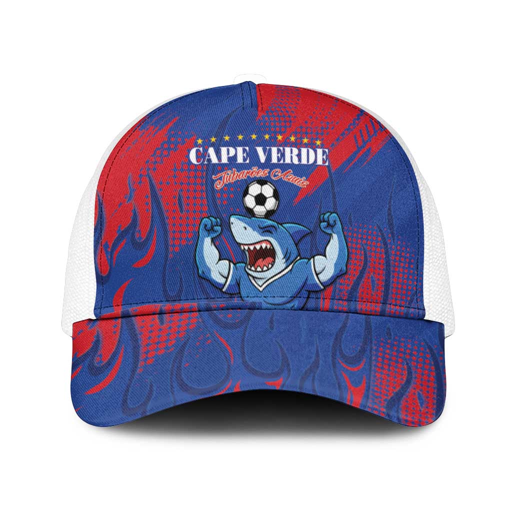 Cape Verde Football Mesh Trucker Cap One Team One Victory - Wonder Print Shop