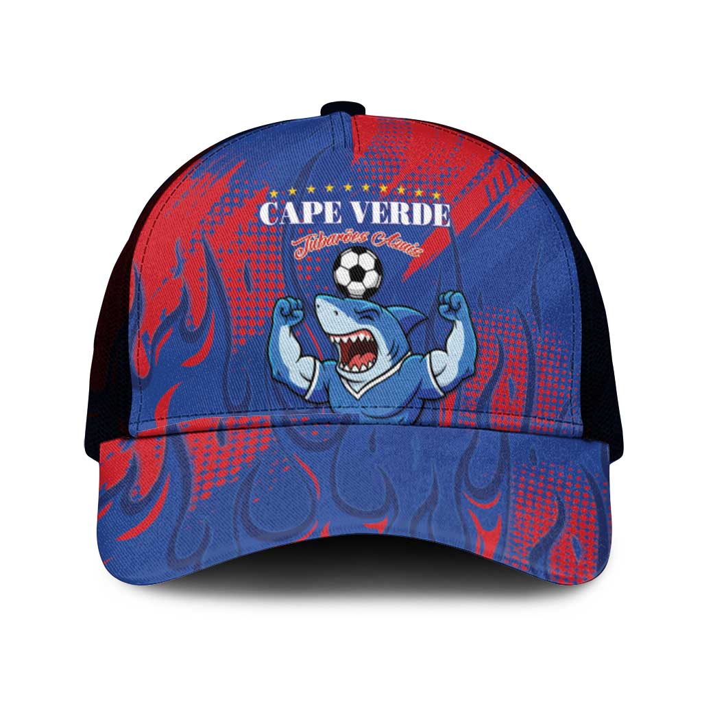 Cape Verde Football Mesh Trucker Cap One Team One Victory - Wonder Print Shop