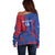 Custom Cape Verde Football Off Shoulder Sweater One Team One Victory - Wonder Print Shop