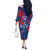 Custom Cape Verde Football Off The Shoulder Long Sleeve Dress One Team One Victory - Wonder Print Shop