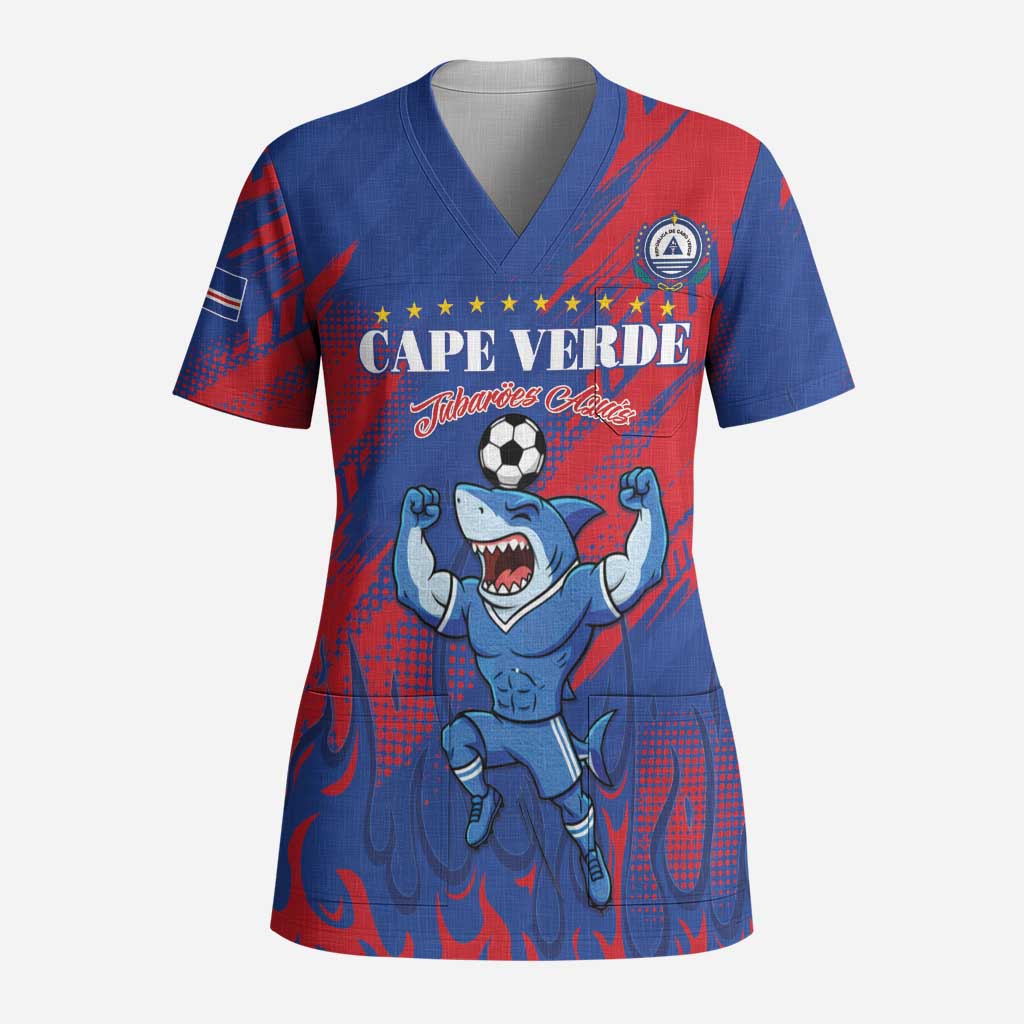 Custom Cape Verde Football Scrub Top One Team One Victory - Wonder Print Shop
