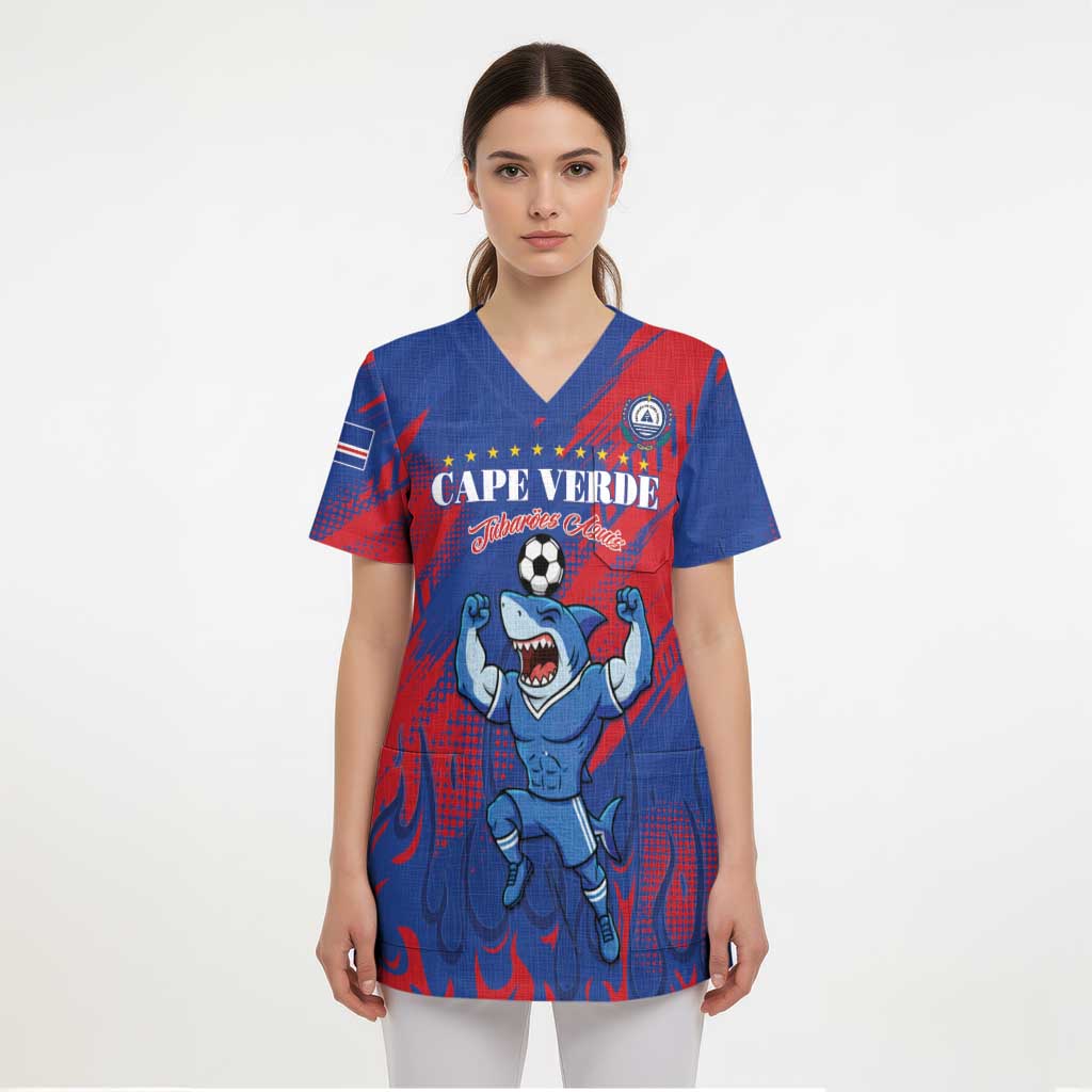 Custom Cape Verde Football Scrub Top One Team One Victory - Wonder Print Shop