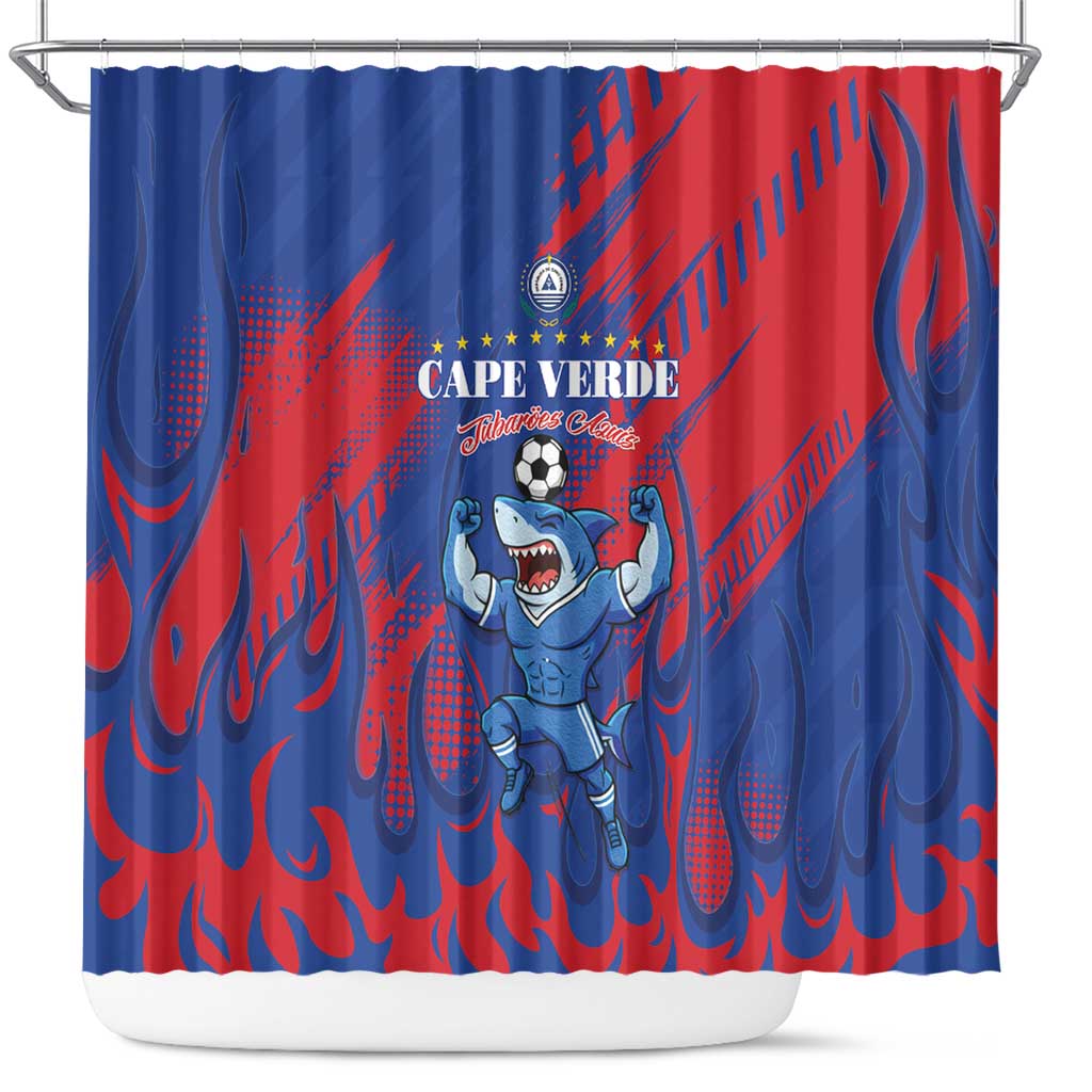 Cape Verde Football Shower Curtain One Team One Victory - Wonder Print Shop