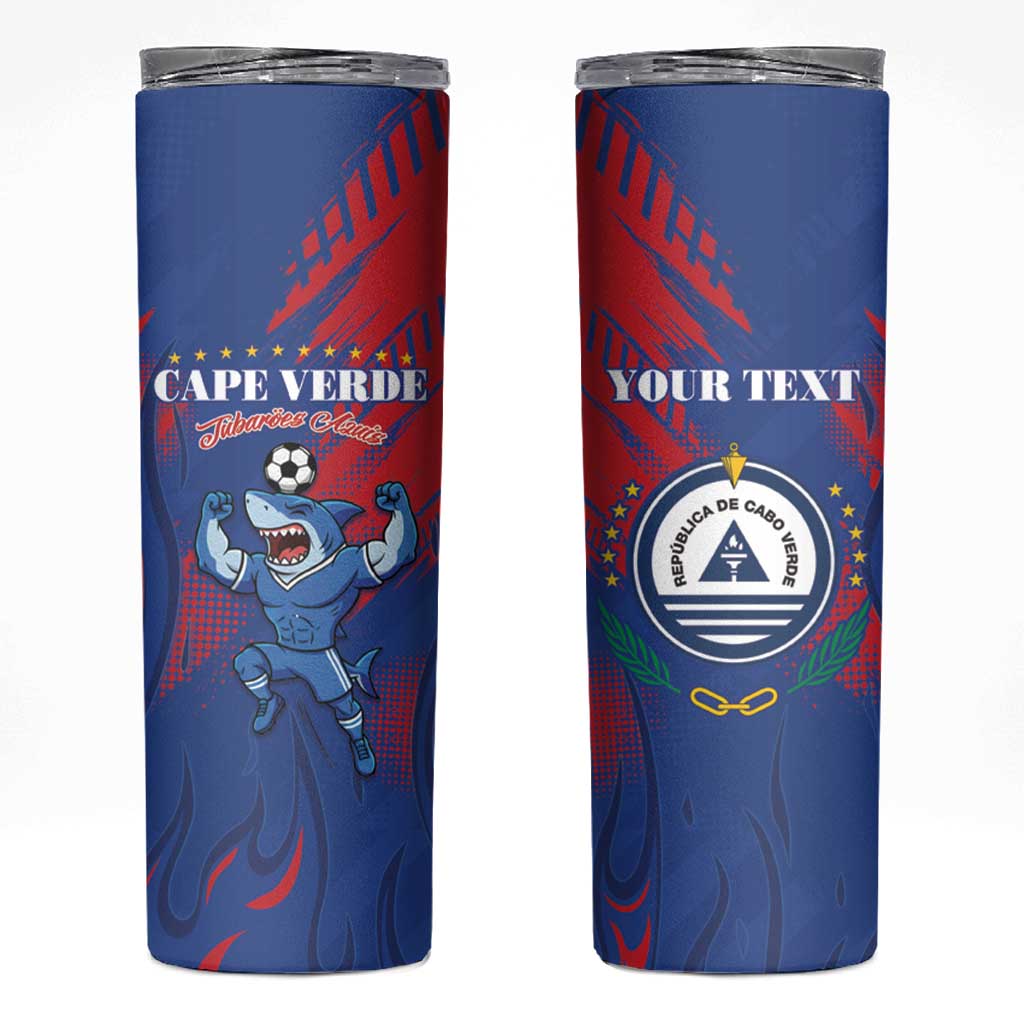 Custom Cape Verde Football Skinny Tumbler One Team One Victory - Wonder Print Shop