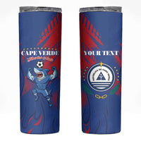 Custom Cape Verde Football Skinny Tumbler One Team One Victory - Wonder Print Shop