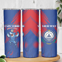 Custom Cape Verde Football Skinny Tumbler One Team One Victory - Wonder Print Shop