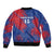 Custom Cape Verde Football Sleeve Zip Bomber Jacket One Team One Victory - Wonder Print Shop