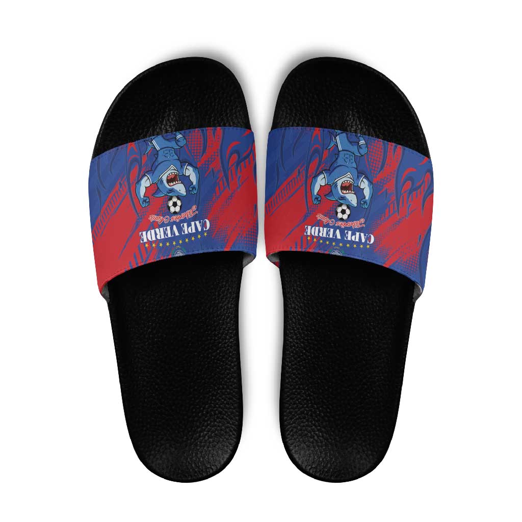 Cape Verde Football Slide Sandals One Team One Victory - Wonder Print Shop