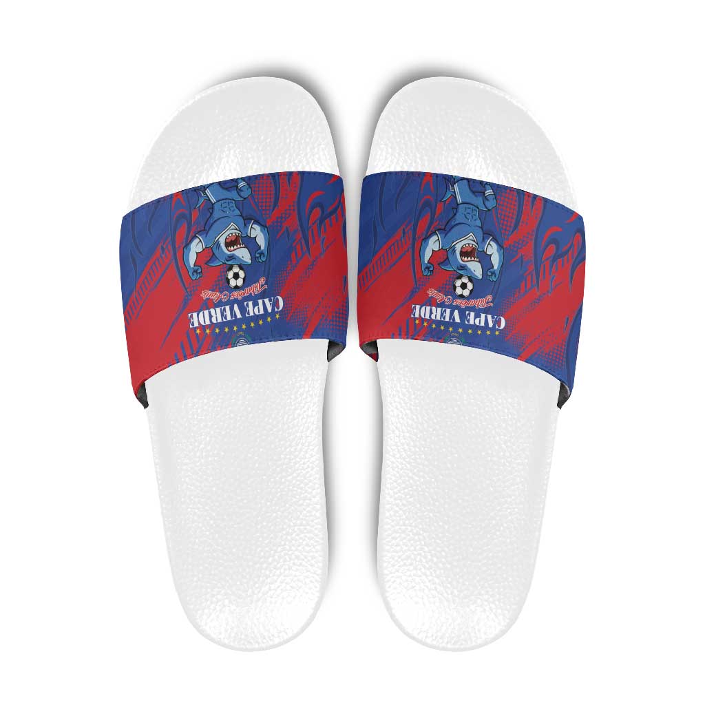 Cape Verde Football Slide Sandals One Team One Victory - Wonder Print Shop