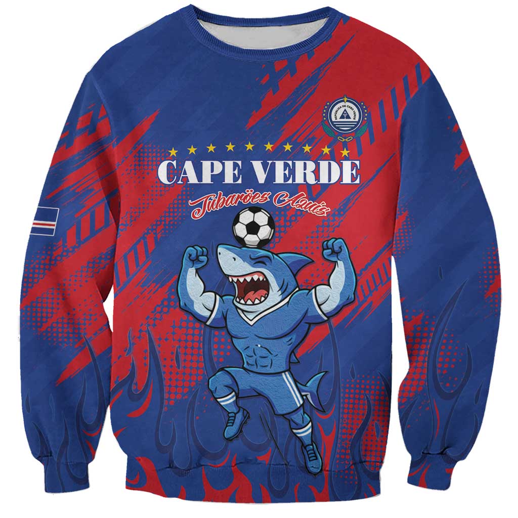 Custom Cape Verde Football Sweatshirt One Team One Victory - Wonder Print Shop