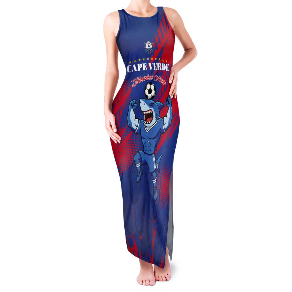 Custom Cape Verde Football Tank Maxi Dress One Team One Victory - Wonder Print Shop